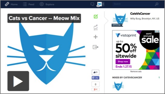 8tracks cats vs cancer meow mix