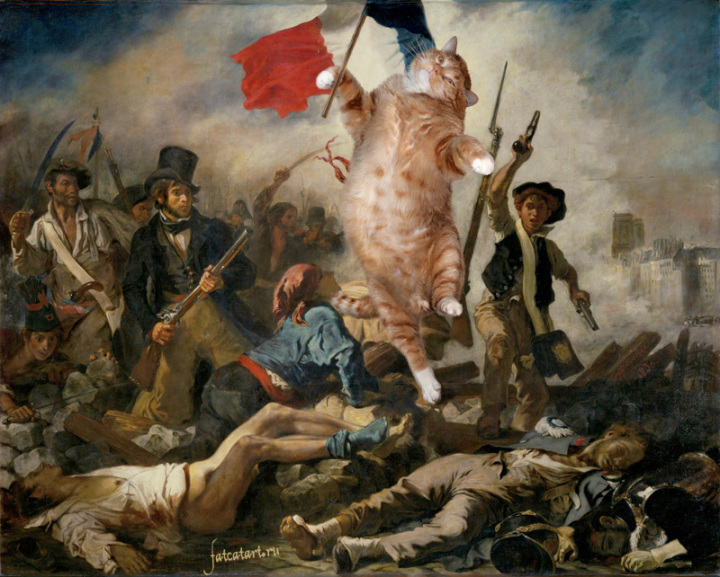 cat painting french