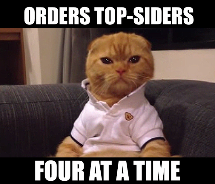 Preppy Cat Meme Top Siders