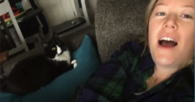 Cat Hates It When Her Mom Sings funny cats vs cancer